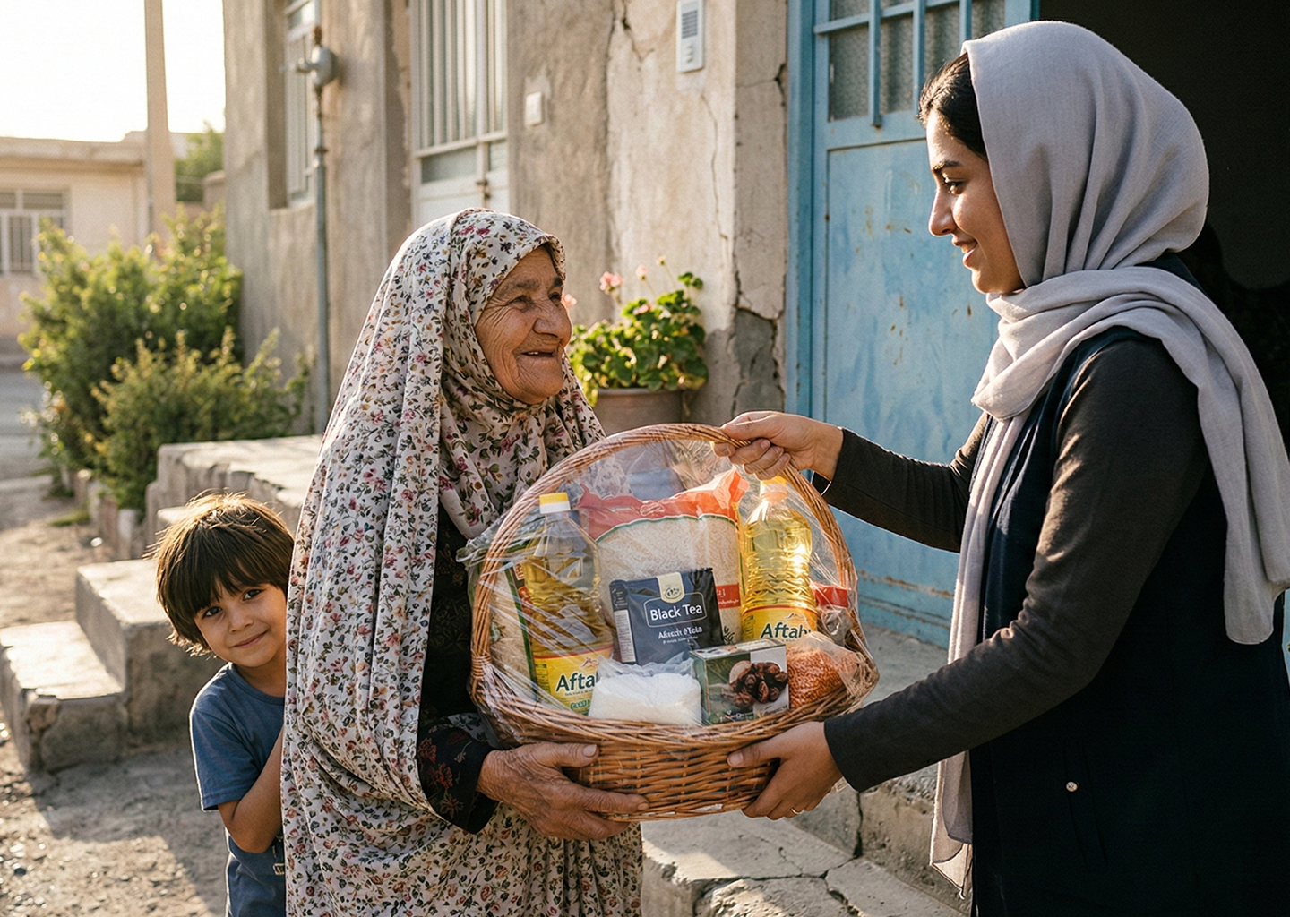 An empty table — many families cannot afford food this Nowruz