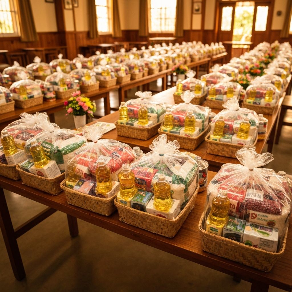 Food baskets delivered during Nowruz 2024