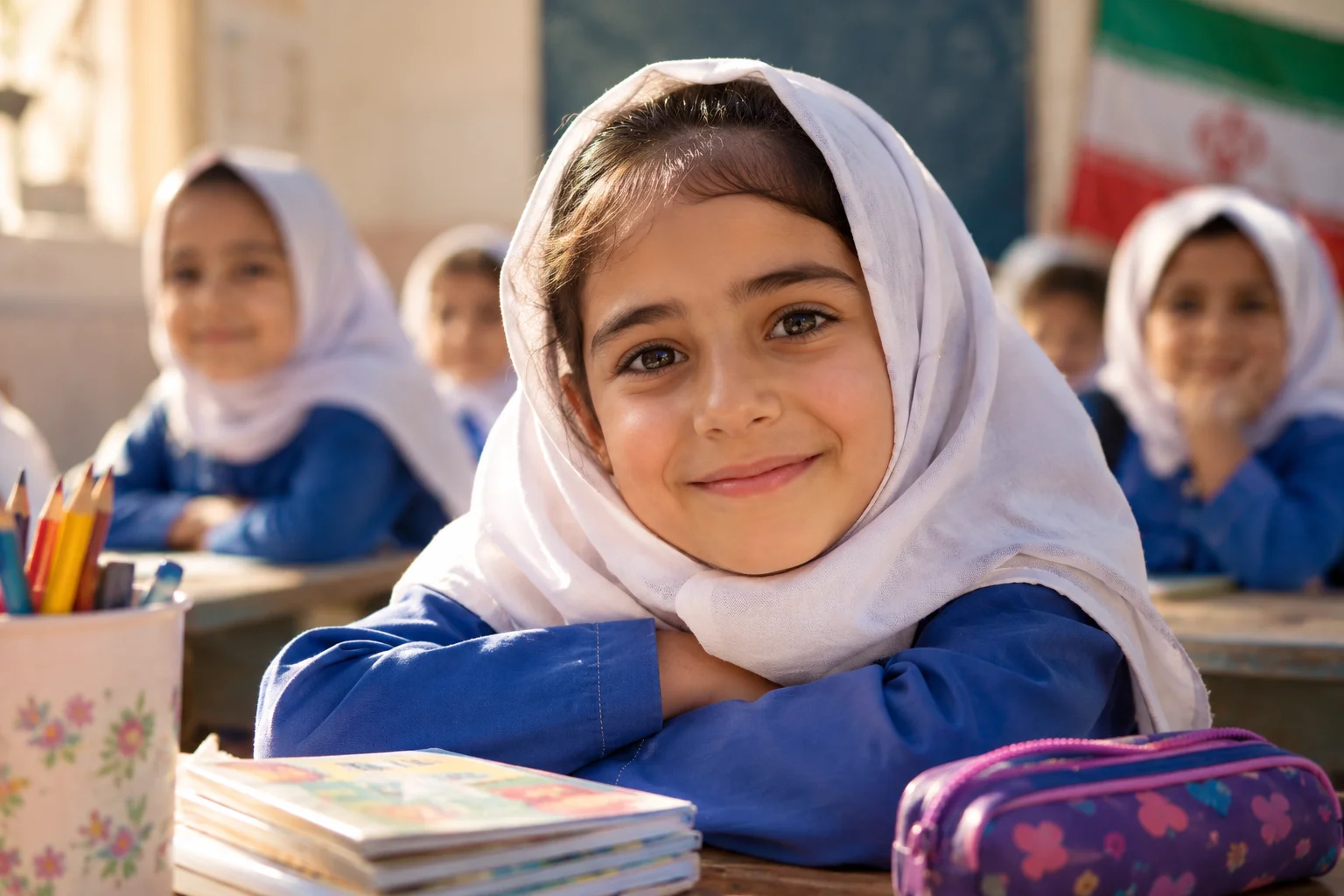 Children ready to go back to school with new supplies